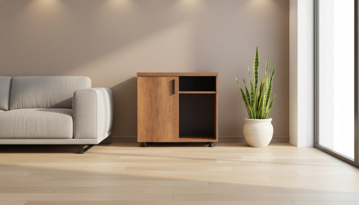 Kommod Arbechtszëmmer Braun Eefaarweg Rektangulär Form Modern Design