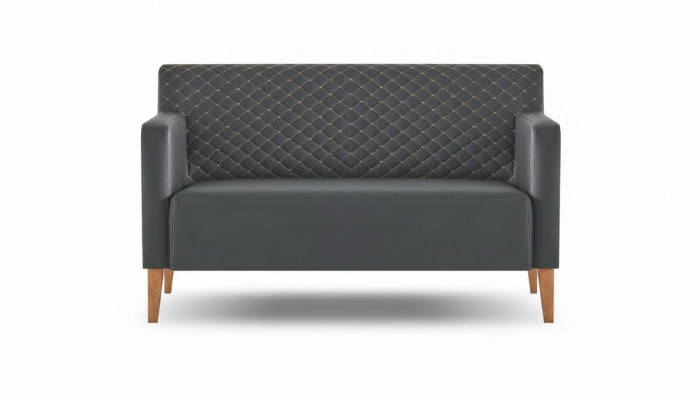 Zwee Sëtzer Canapé Büro Schwaarz Eefaarweg Modern Design Wunnzëmmer