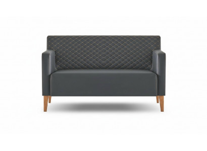 Zwee Sëtzer Canapé Büro Schwaarz Eefaarweg Modern Design Wunnzëmmer
