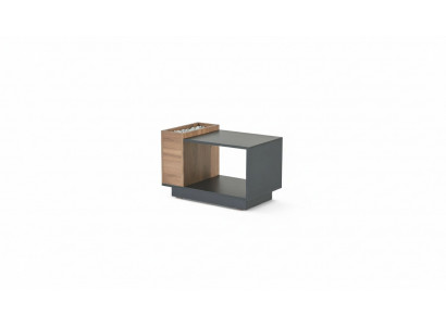 Schwaarz-Brongen Büro Couchtisch Designer Abluetessel Holz Miwwelen