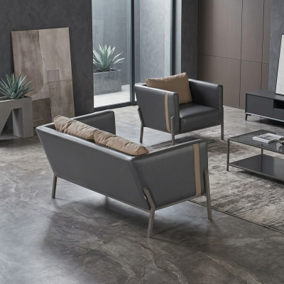 Aarbechtszëmmer Sëtzmiwwelen Luxusgréng Lieder 2-Sëtzer Edele Fauteuil