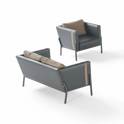 Aarbechtszëmmer Sëtzmiwwelen Luxusgréng Lieder 2-Sëtzer Edele Fauteuil