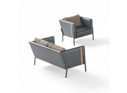 Aarbechtszëmmer Sëtzmiwwelen Luxusgréng Lieder 2-Sëtzer Edele Fauteuil