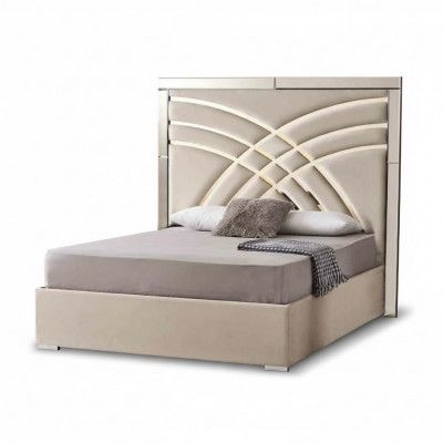 Bécheg Duebelbett Designer Schlofzëmmer Bettrahmen Luxusmiwwelen