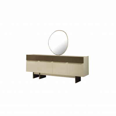 Brong-Beige Kichenanrichte Designer Iesszëmmer Miwwelen Luxus Kommode