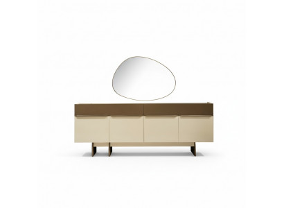 Brong-Beige Kichenanrichte Designer Iesszëmmer Miwwelen Luxus Kommode