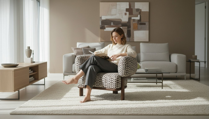 Luxuriéis Wunnzëmmerméubel Designer Fotel Polstersëtz Eenzelsëtz