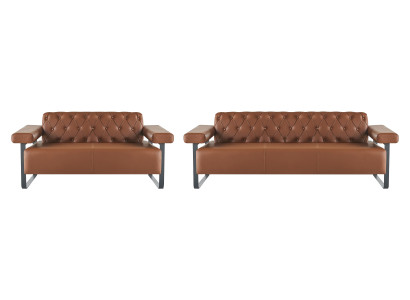 Chesterfield Canapé Stil 3-Sëtzer 2-Sëtzer Sofas Liederkanapéen Modern Edelstahl