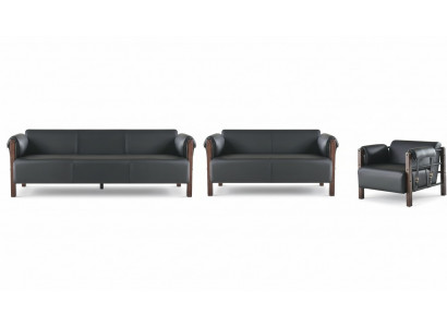 Canapé-Sätz Sofa-Set Liederkanapé 3-Sëtzer 2-Sëtzer Fauteuil Holz Couch