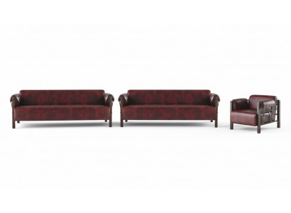 Sëtzmiwwel-Set 3-Sëtzer Sessell Lieder Weich Holz Liederbésofas Modern Sofas