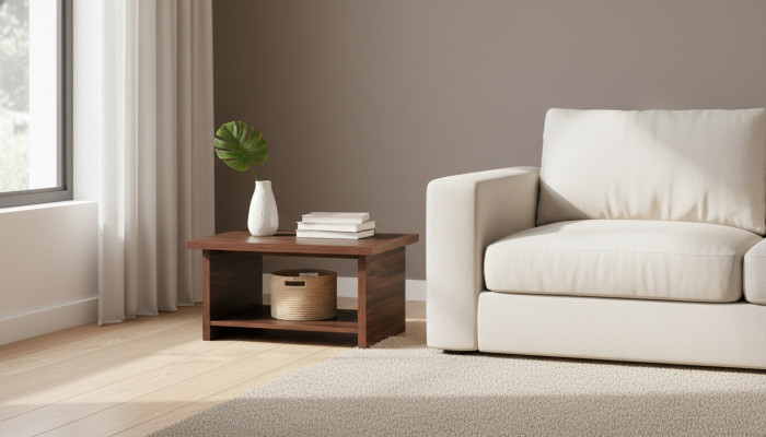 Couchtisch Braun Regal Modern Einloossbuedem Rektanguléier Wohnzimmer Büro