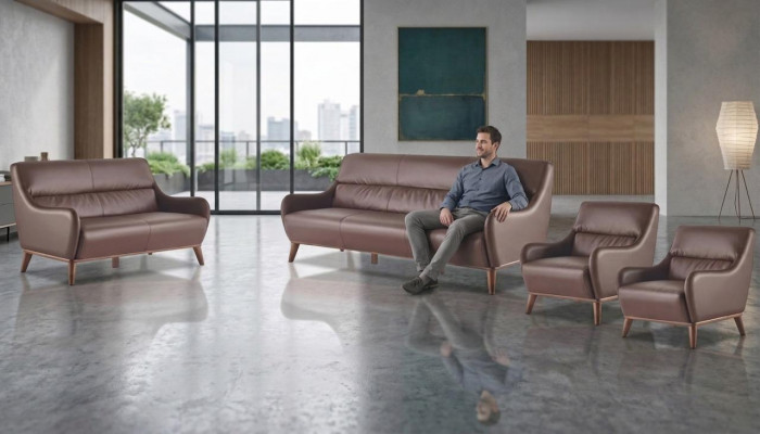 Canapésets Klassesch 3-Sëtzer 2-Sëtzer Fauteuil Lieder Canapé Sofa-Set