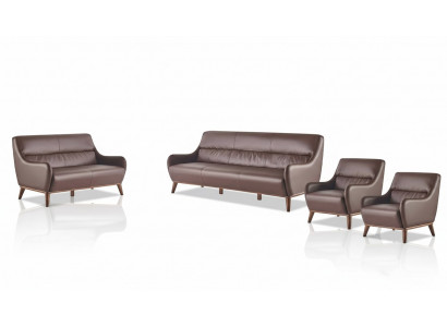 Canapésets Klassesch 3-Sëtzer 2-Sëtzer Fauteuil Lieder Canapé Sofa-Set