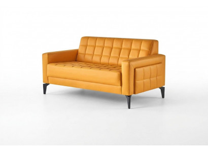 Canapé giel 2-Plaz Sofa Chesterfield Liederkanapé Sëtzméiglechkeet Zweesëtzeg