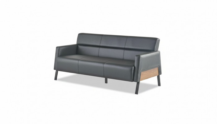 Lieder Sofa Schwaz 3-Sëtzer Dräisëtzeg Lieder Modern Holz Edelstol