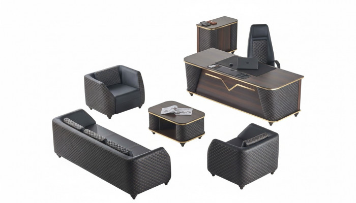 Schreibtisch Komplett Bürosdësch Kommode Sofas Büro Miwwelen Holz