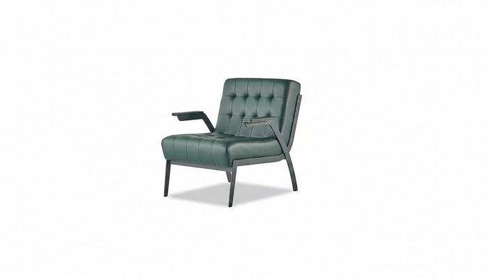 Gréng Fauteuil Modernen Design Edelstol Lieder Chesterfield Villsäiteg Holz
