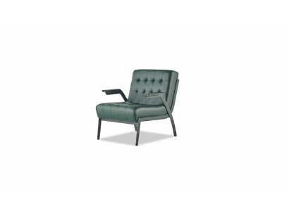 Gréng Fauteuil Modernen Design Edelstol Lieder Chesterfield Villsäiteg Holz
