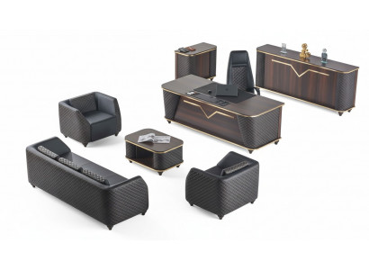 Aarbechtszëmmer Set Komplett Schreifdësch Sideboard Still Ariichtung Büro