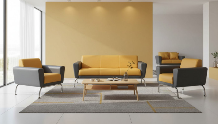 Léidersfastolen Giel Gro Sofagarnitur Sofas-Set 3-Sëtzer 2-Sëtzer Sessel