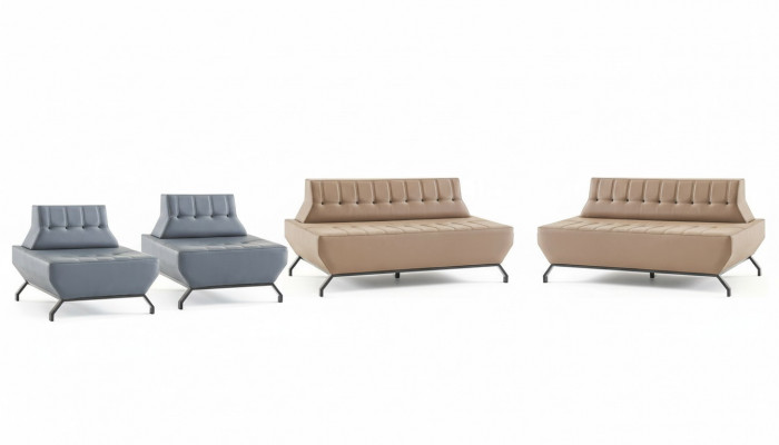 Luechtuell-Sofa Set 2-Sëtzer Sëtz Beige Gro Chesterfield Sofas Edelstol