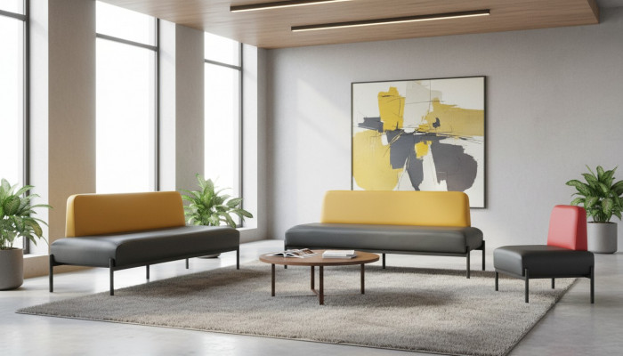 Luedersofaen Giel Rout Art Deco Edelstol 3-Sëtzer Fauteuil Schwaarz Lieder Set