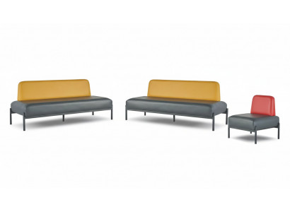 Luedersofaen Giel Rout Art Deco Edelstol 3-Sëtzer Fauteuil Schwaarz Lieder Set