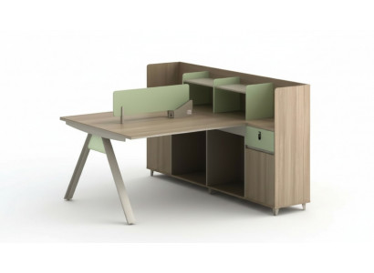 Schreibtisch Co-Working-Tisch Teambürotisch Gemeinschaftsschreibtisch 2 Personen