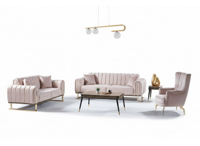 Couch Hochwertig Sofagarnitur 3 2 Sitzer Garnitur Beige Moderne Sofa 1 Sitzer