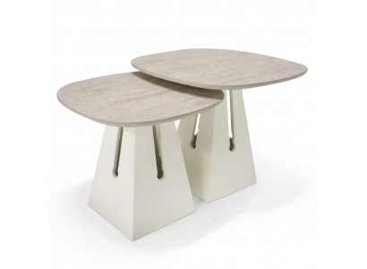 Doppel-Set 2x Couchtische Design Kaffeetisch und Beistelltisch fürs Wohnzimmer