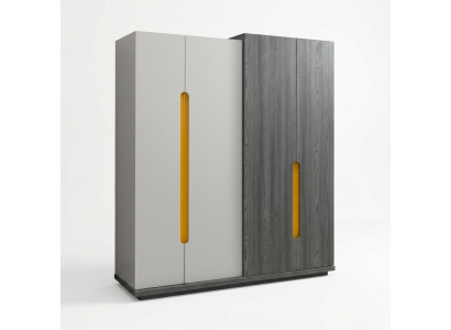 Kleiderschrank Schränke Holz Schrank Kinderzimmer Kleiderschränke Grau Modern