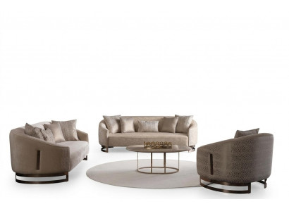Sofa Set Couchgarnitur 2x Sofas 3 Sitzer Sessel Couchtisch Wohnzimmer
