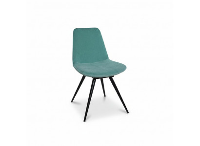 Stuhl Polsterstuhl Wohnzimmerstuhl Esszimmerstuhl Sessel Blau Stoff