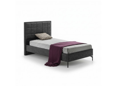 Einzelbett Modern Polsterkopfteil Schwarz Stilvolles Design Kinderzimmer Möbel