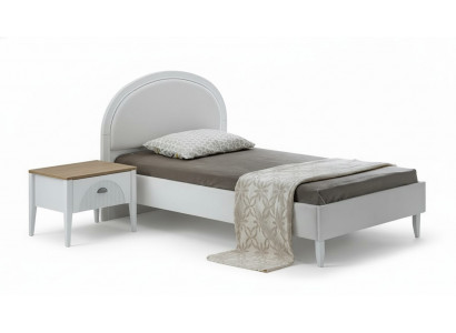Einzelbett Modern Nachttisch Stilvolles Design Komfortables Schlafen Möbel