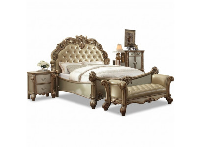Luxus Design Bett Polsterbett Doppebett Schlafzimmer Barock Holz Betten
