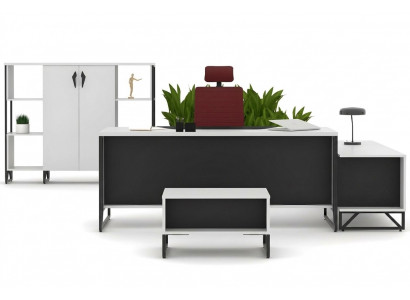 Arbeitszimmer Set Schreibtisch Büroschrank Sideboard Couchtisch Büromöbel