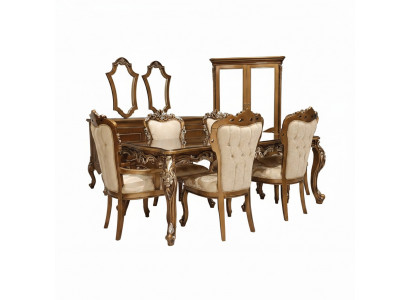 Design Esszimmer Komplett Esstisch + 6x Stühle Klassisch Möbel Holztisch Sofort