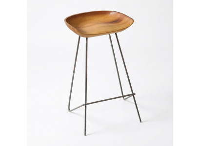 Brauner Holz Barstuhl Elegant und Funktional