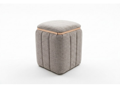 Beiger Holz Sitzhocker im eleganten Stil mit Stauraum