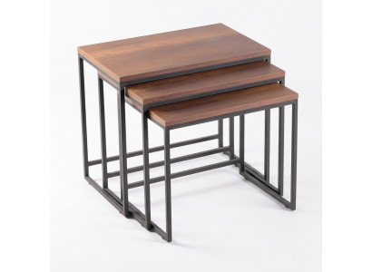 Beistelltisch Holz Beige Elegant Modern