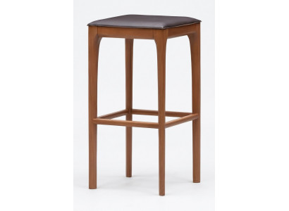 Brauner Holzstuhl im eleganten Design für Zuhause