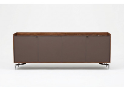 Braune Holzkonsole im eleganten modernen Design