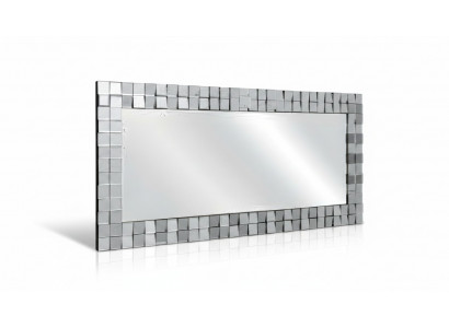 Grauer Spiegel aus Glas modern eleganter Wohnstil