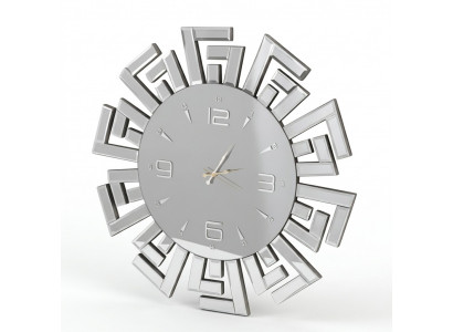 Moderne graue Wanduhr aus Holz für Wohnzimmer und Büro