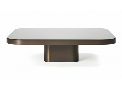 Quadratischer Couchtisch Säule 100x100 cm Design Wohnzimmer