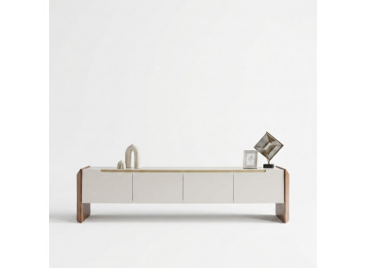 Moderner TV-Ständer aus Holz in Beige
