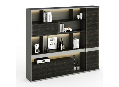 Aktenschrank Bücherregal Büro modern Holz Metall Stauraum