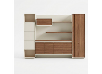Aktenschrank Büro modern Holz Metall Schrank Ordnung Stauraum