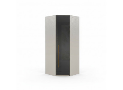 Eckschrank aus Holz in Beige modern, stilvoll